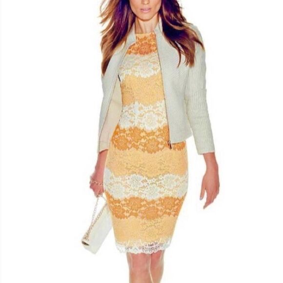 New York & Company Dresses & Skirts - New York & Company Sleeveless Floral Mini Dress Size 16 Summer Bodycon Orange